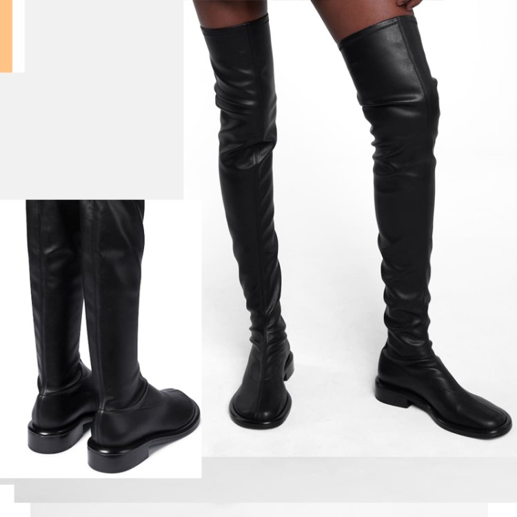 Knight Boots Over-the-Knee Low Chunky Heel Round Toe