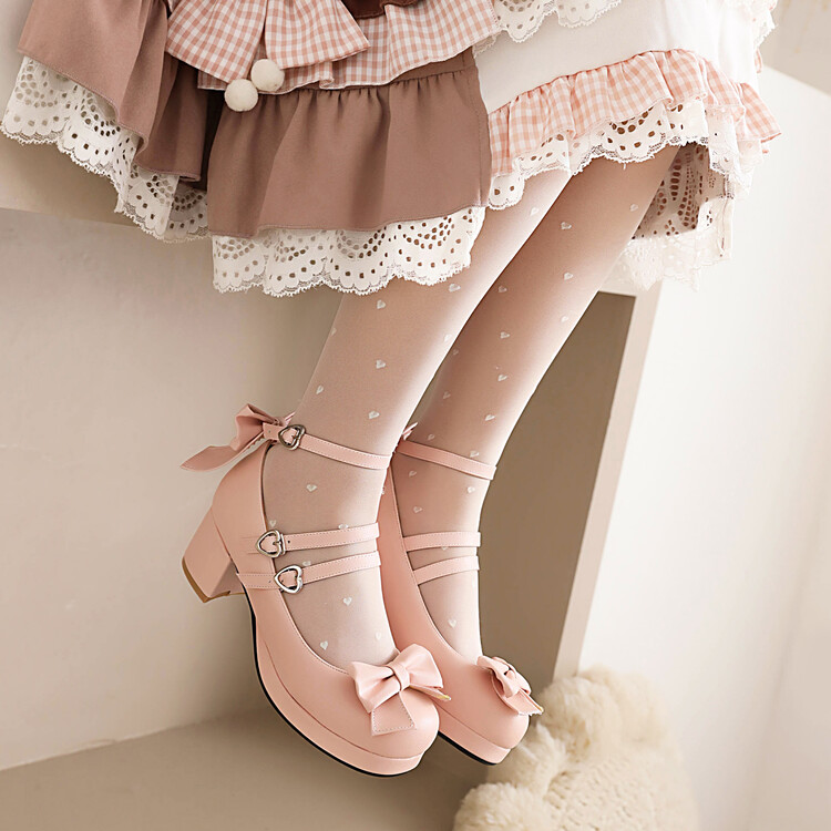 Lolita Style Women's Flat Shoes with Cross Straps and Bow